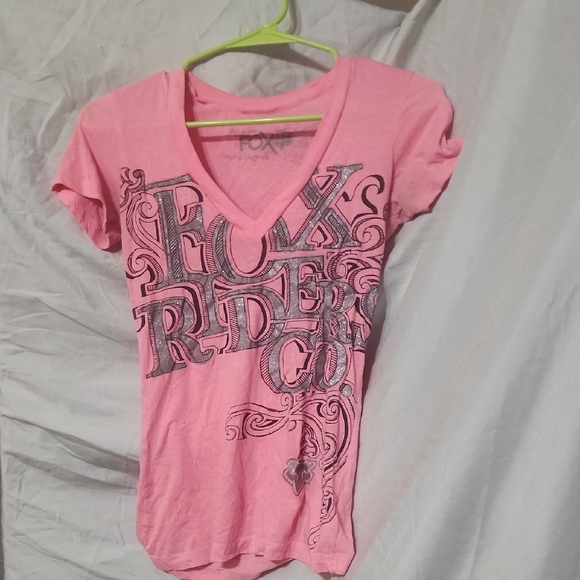 Fox Pink and Gray Logo Tee - Picture 1 of 3
